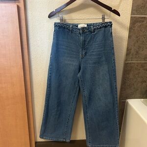 Habitual Blue Denim Jeans, Cropped Wide Leg, Size 6, Size 28